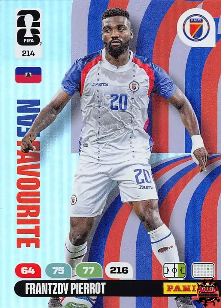 #214|Panini|Adrenlyn XL|FIFA World Cup|2026|Frantzdy Pierrot - Fan Favourite|BASICO