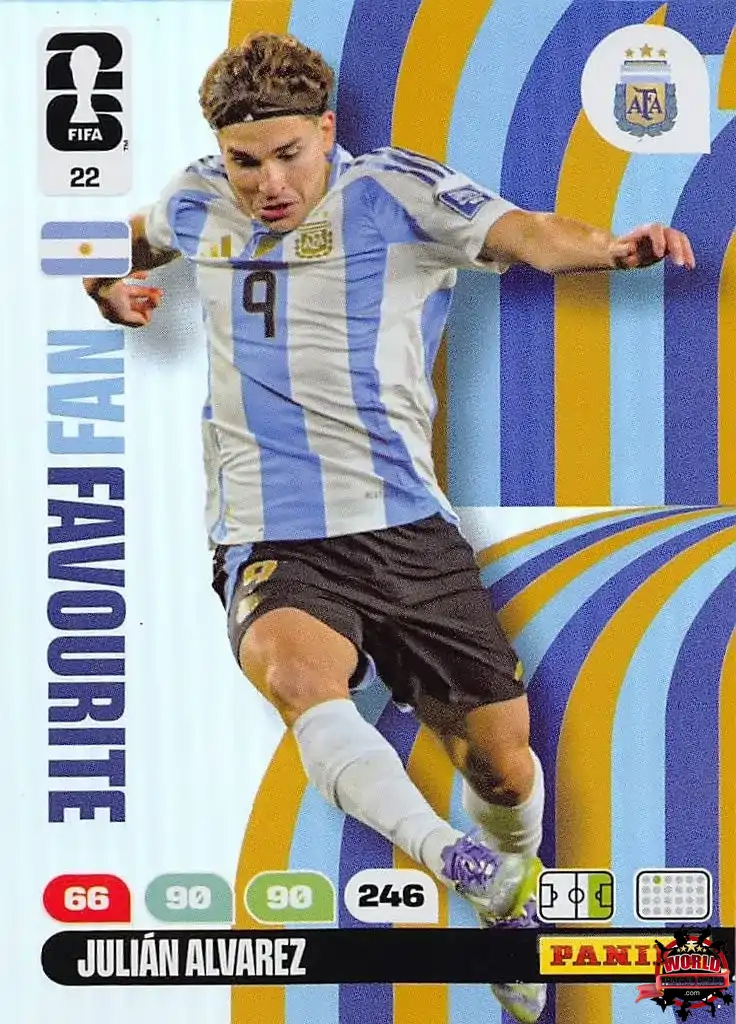 #022|Panini|Adrenlyn XL|FIFA World Cup|2026|Julián Álvarez - Fan Favourite|BASICO