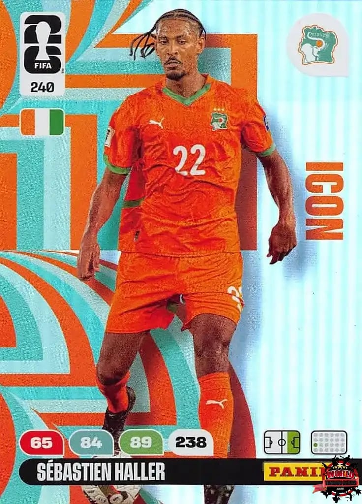 #240|Panini|Adrenlyn XL|FIFA World Cup|2026|Sebastien Haller - Icon|BASICO