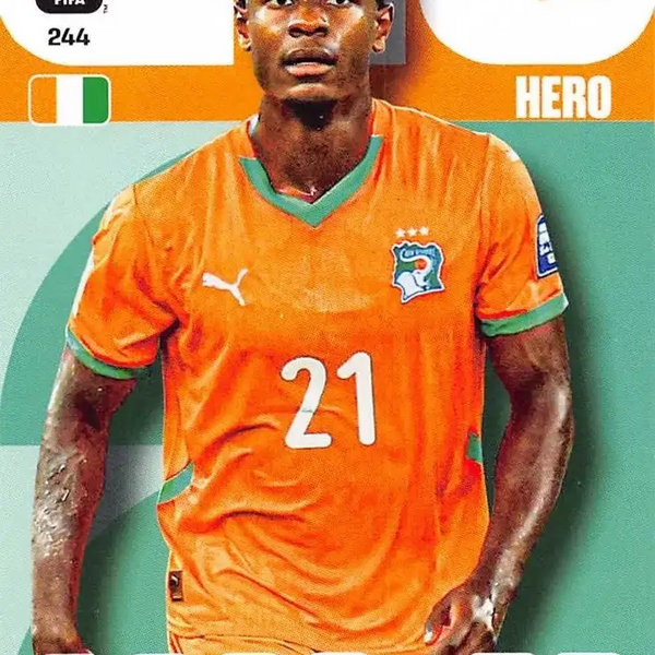 Football Trading Card-Evan N'Dicka -Ivory Coast-Panini Adrenalyn