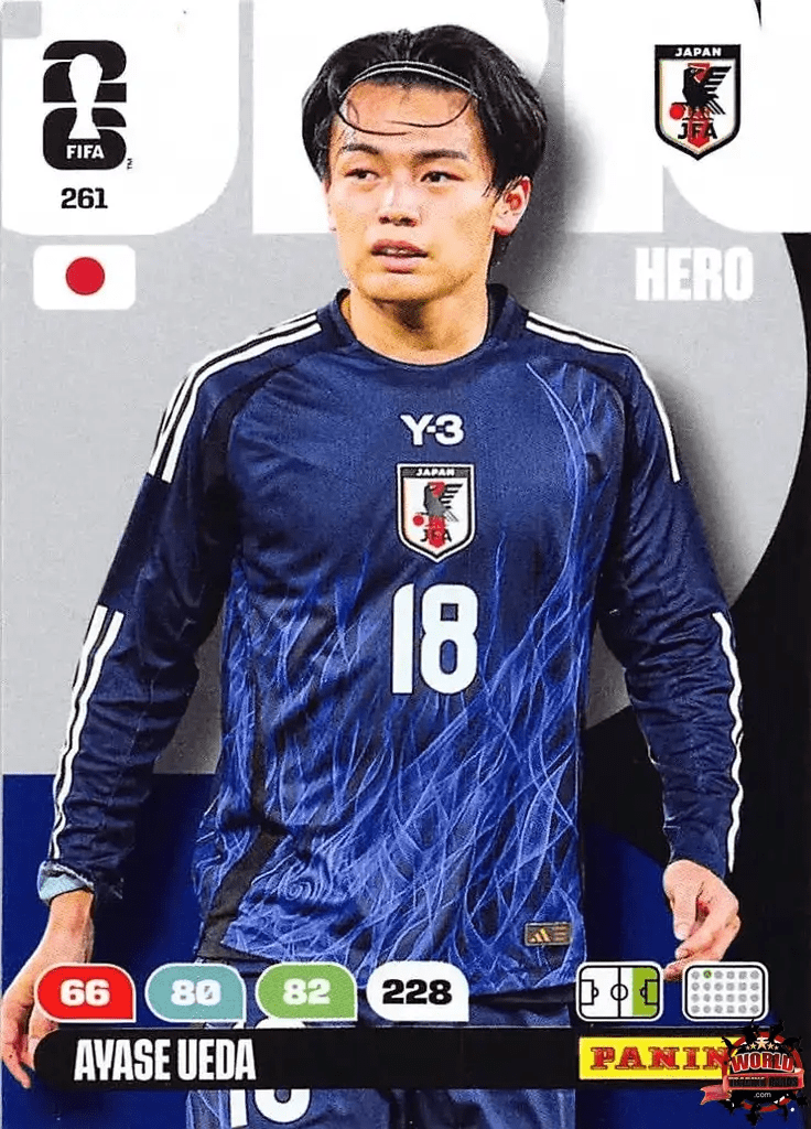 #261|Panini|Adrenlyn XL|FIFA World Cup|2026|Avase Ueda |BASICO