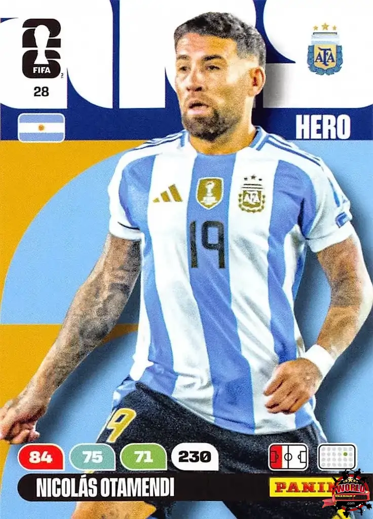 #028|Panini|Adrenlyn XL|FIFA World Cup|2026|Nicolas Otamendi |BASICO