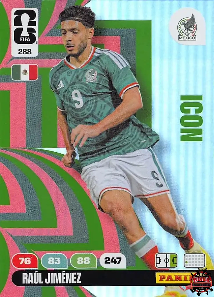 #288|Panini|Adrenlyn XL|FIFA World Cup|2026|Raúl Jiménez - Icon|BASICO