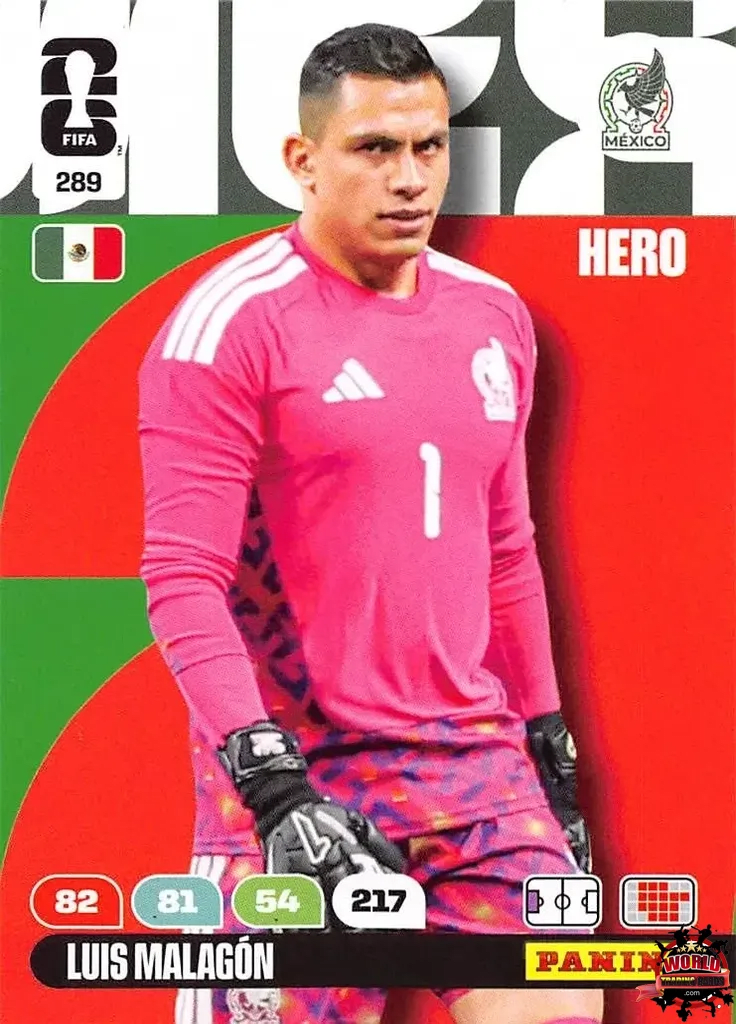 #289|Panini|Adrenlyn XL|FIFA World Cup|2026|Luis Malagón|BASICO