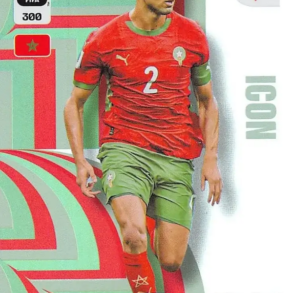 Cromo Trading Card Fútbol-Achraf Hakimi - Icon-Marruecos-Panini