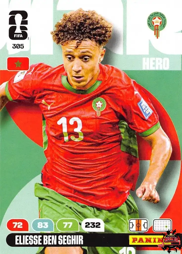 #305|Panini|Adrenlyn XL|FIFA World Cup|2026|Eliesse Ben Seghir |BASICO