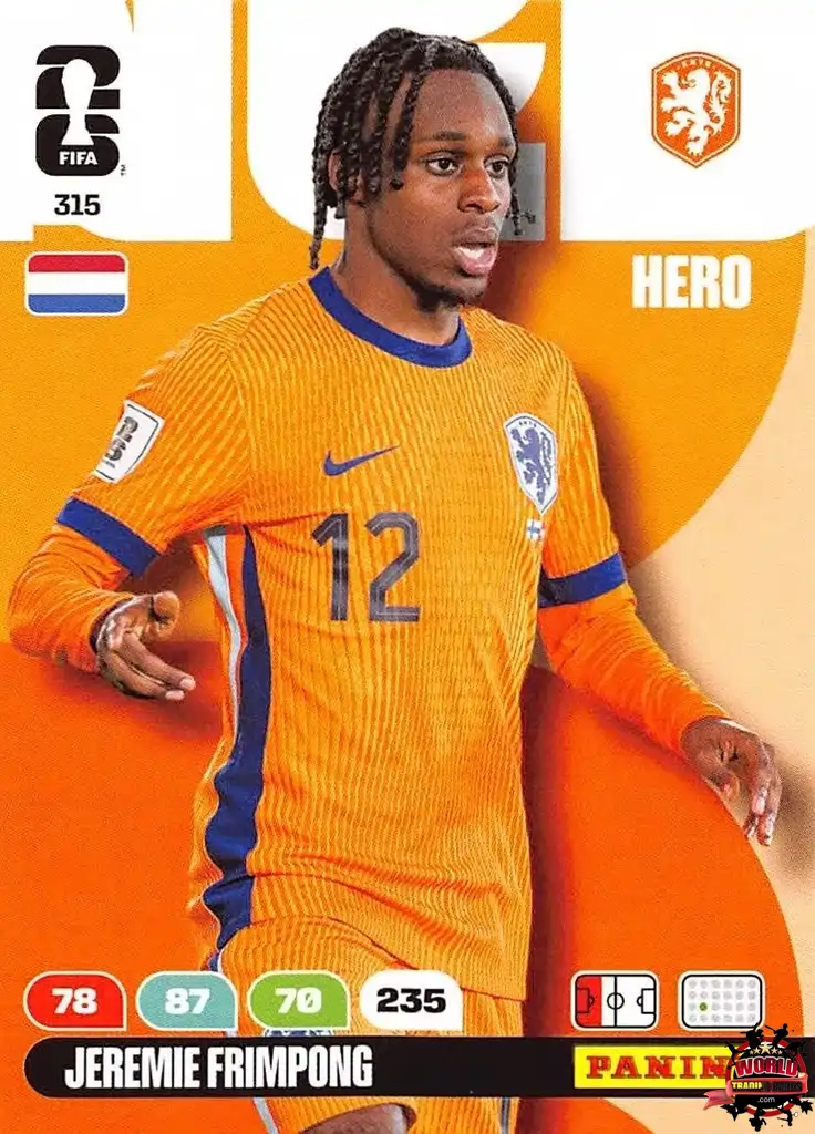 #315|Panini|Adrenlyn XL|FIFA World Cup|2026|Jeremie Frimpong |BASICO