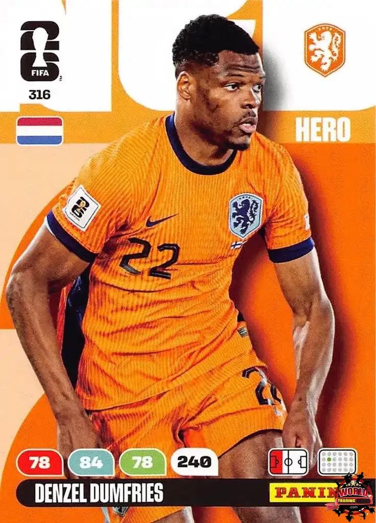 #316|Panini|Adrenlyn XL|FIFA World Cup|2026|Denzel Dumfres |BASICO