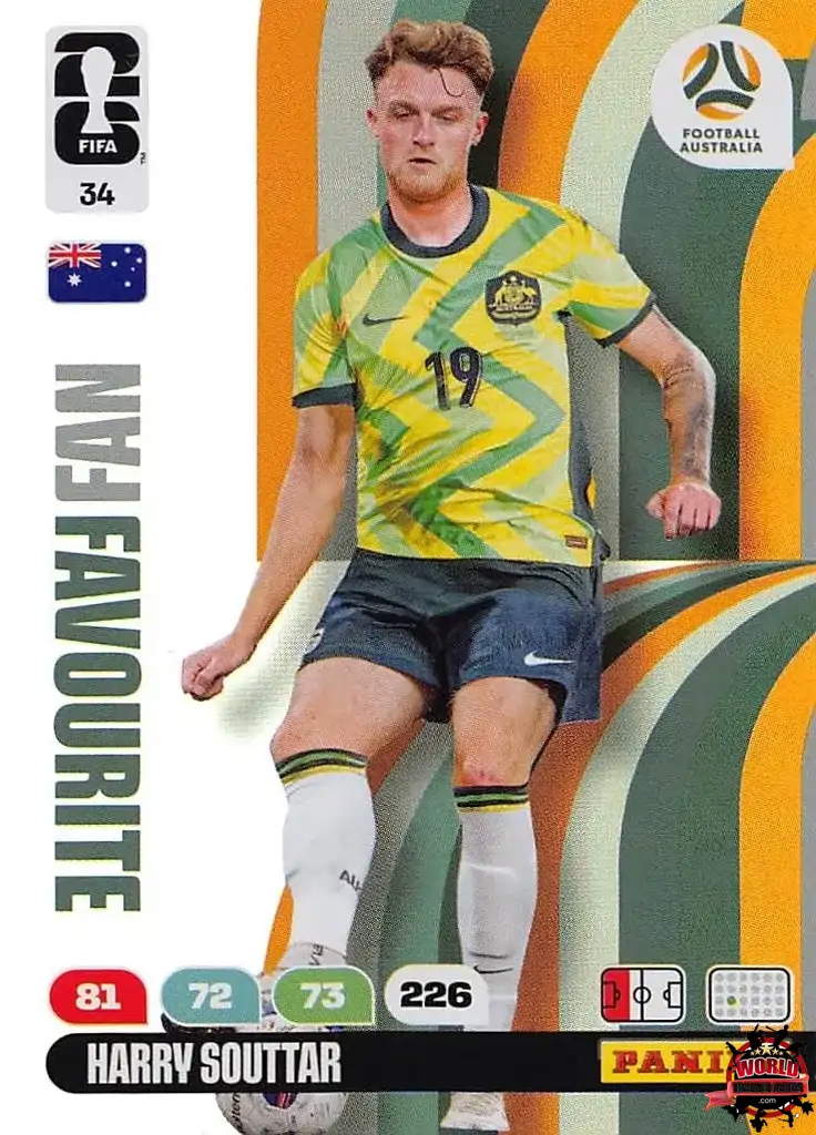 #034|Panini|Adrenlyn XL|FIFA World Cup|2026|Harry Souttar - Fan Favourite|BASICO