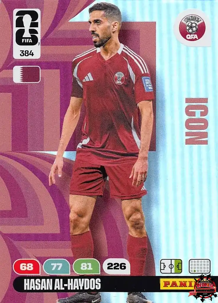 #384|Panini|Adrenlyn XL|FIFA World Cup|2026|Hasan Al-Haydos - Icon|BASICO