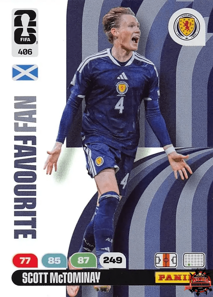 #406|Panini|Adrenlyn XL|FIFA World Cup|2026|Scott McTominay - Fan Favourite|BASICO