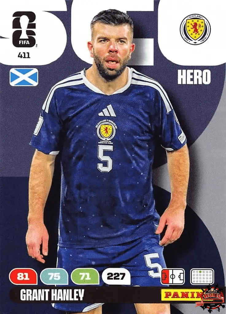 #411|Panini|Adrenlyn XL|FIFA World Cup|2026|Grant Hanley |BASICO