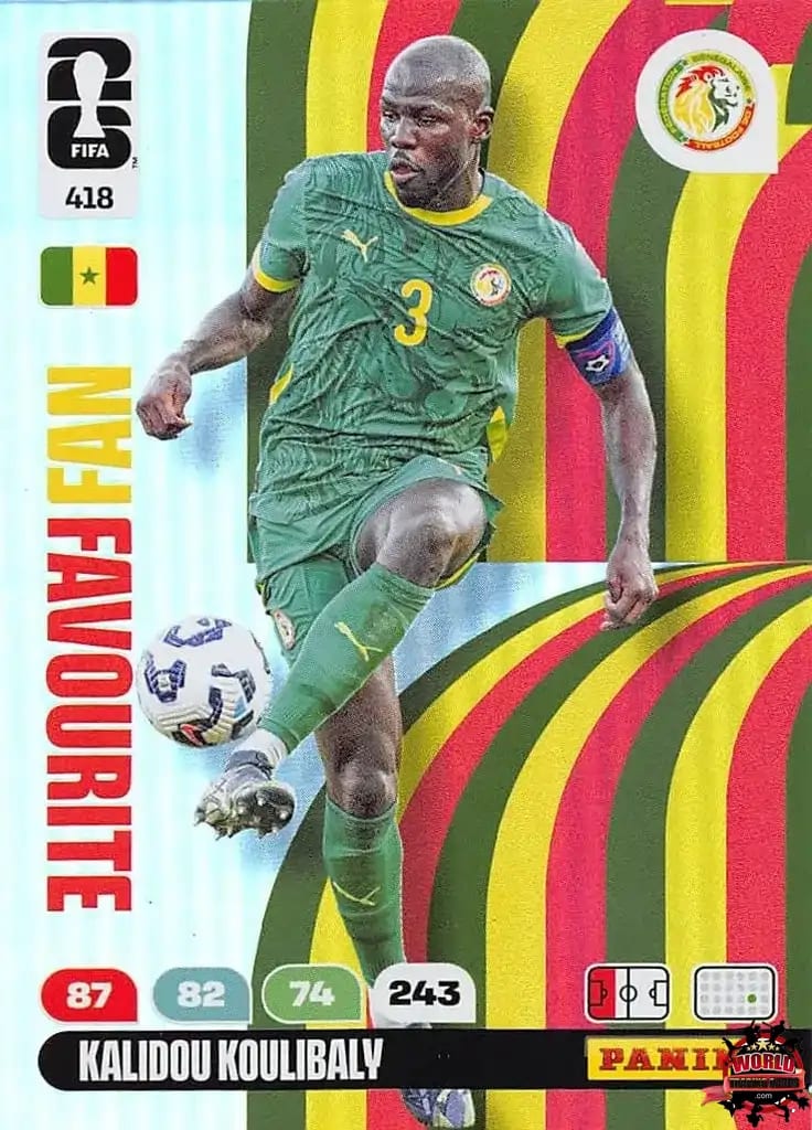 #418|Panini|Adrenlyn XL|FIFA World Cup|2026|Kalidou Koulibaly - Fan Favourite|BASICO