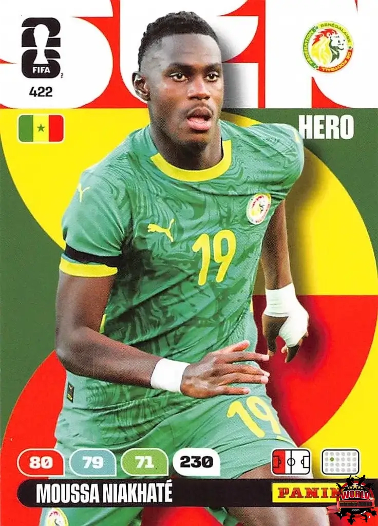#422|Panini|Adrenlyn XL|FIFA World Cup|2026|Moussa Niakhate |BASICO