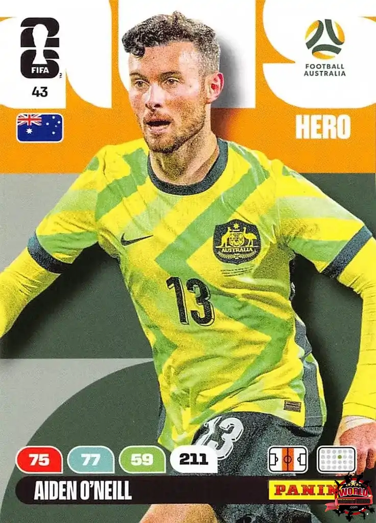 #043|Panini|Adrenlyn XL|FIFA World Cup|2026|Aiden O’Neill |BASICO