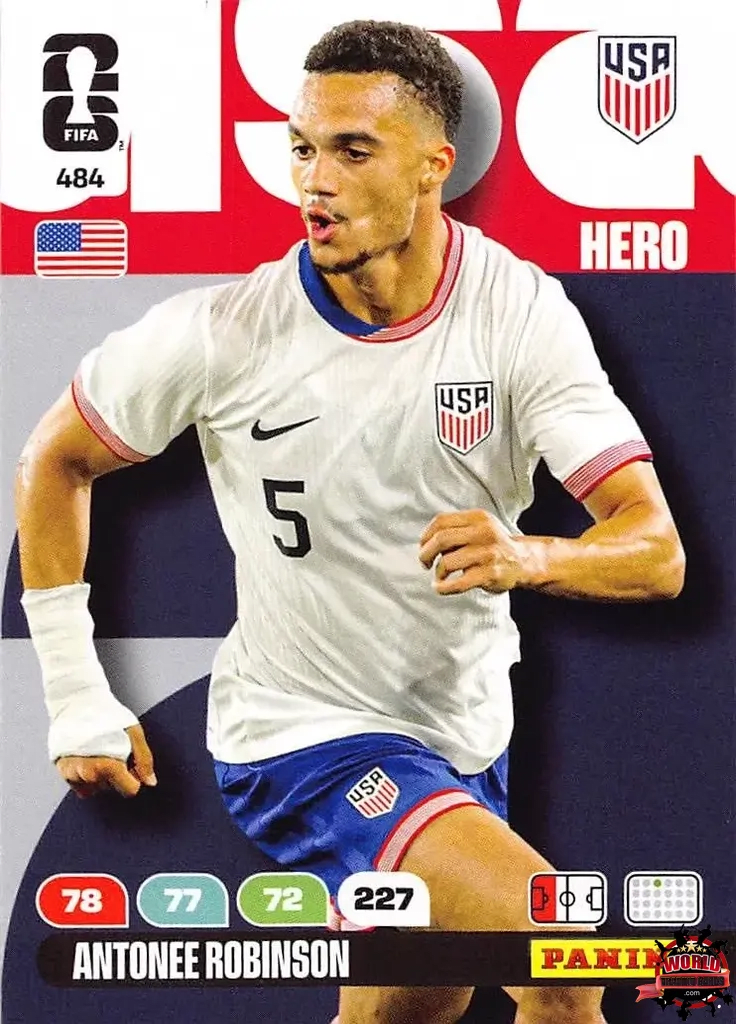 #484|Panini|Adrenlyn XL|FIFA World Cup|2026|Antonee Robinson |BASICO