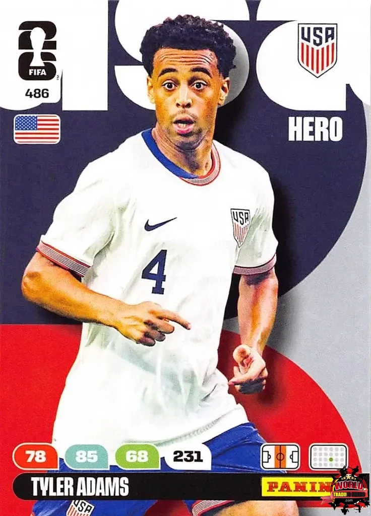 #486|Panini|Adrenlyn XL|FIFA World Cup|2026|Tvler Adams |BASICO