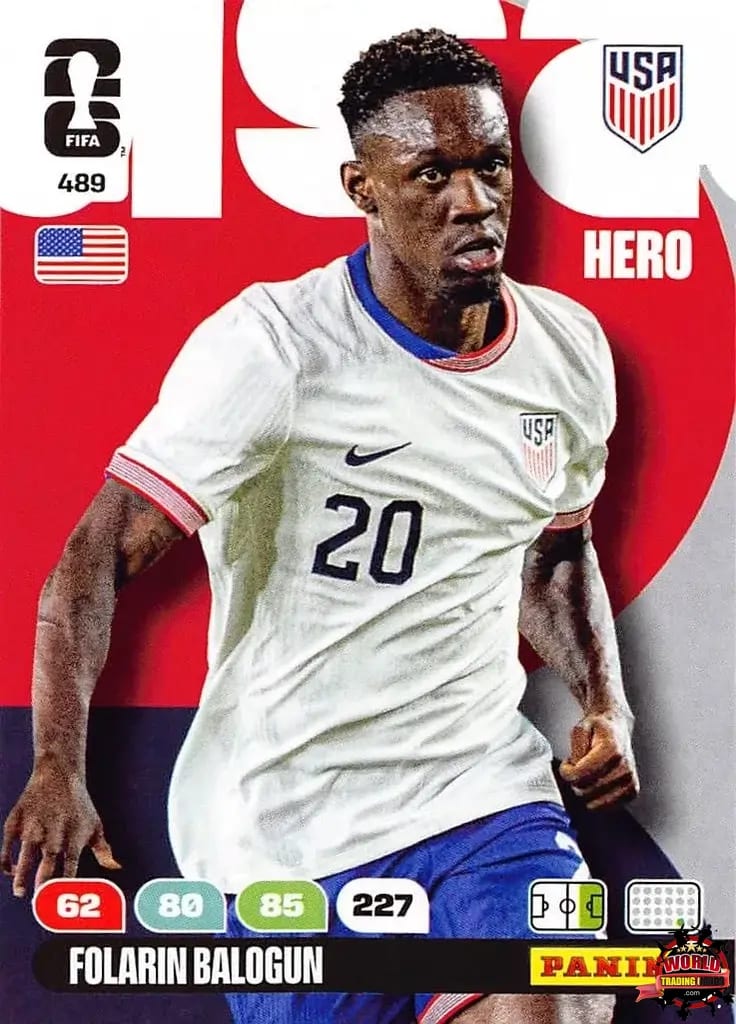 #489|Panini|Adrenlyn XL|FIFA World Cup|2026|Folarin Balogun |BASICO