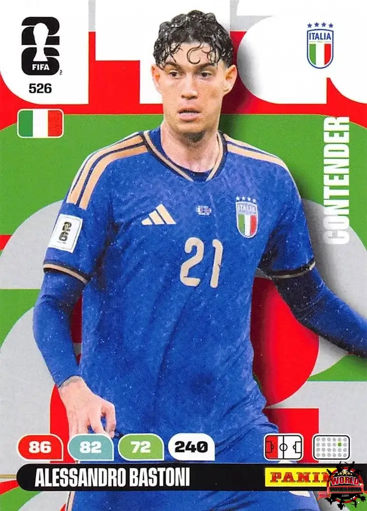 #526|Panini|Adrenlyn XL|FIFA World Cup|2026|Alessandro Bastoni|Contenders