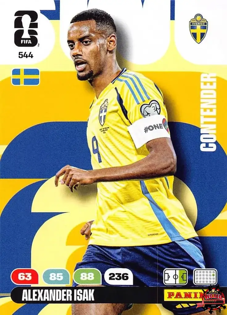 #544|Panini|Adrenlyn XL|FIFA World Cup|2026|Alexander Isak|Contenders