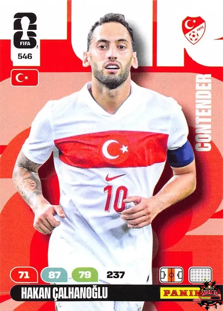 #546|Panini|Adrenlyn XL|FIFA World Cup|2026|Hakan Calhanoglu|Contenders