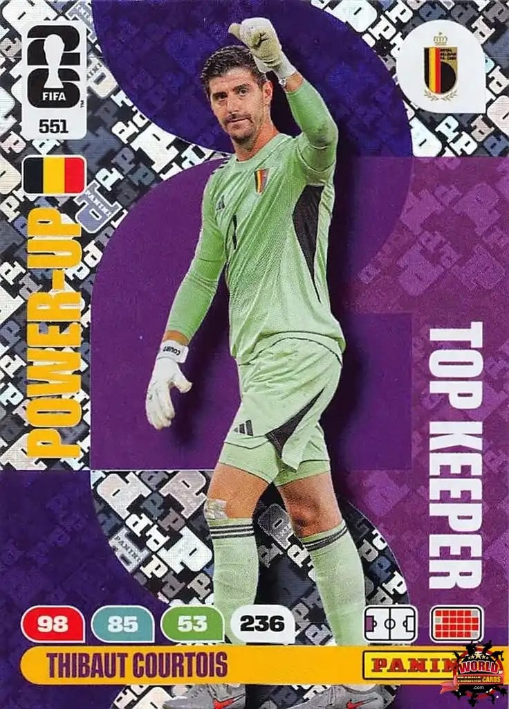 #551|Panini|Adrenlyn XL|FIFA World Cup|2026|Thibaut Courtois|Top Keeper