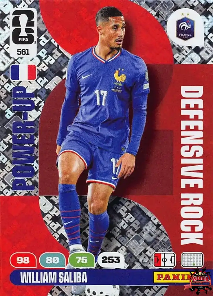 #561|Panini|Adrenlyn XL|FIFA World Cup|2026|William Saliba|Defensive Rock