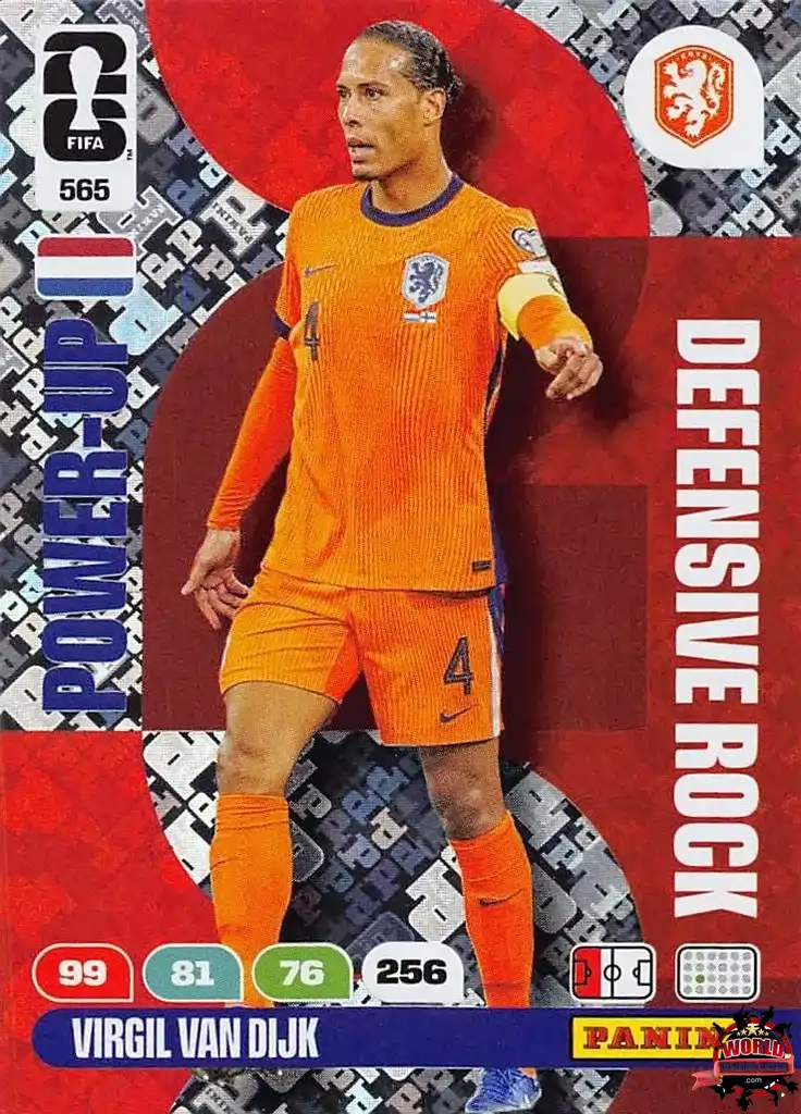 #565|Panini|Adrenlyn XL|FIFA World Cup|2026|Virgil van Dijk|Defensive Rock