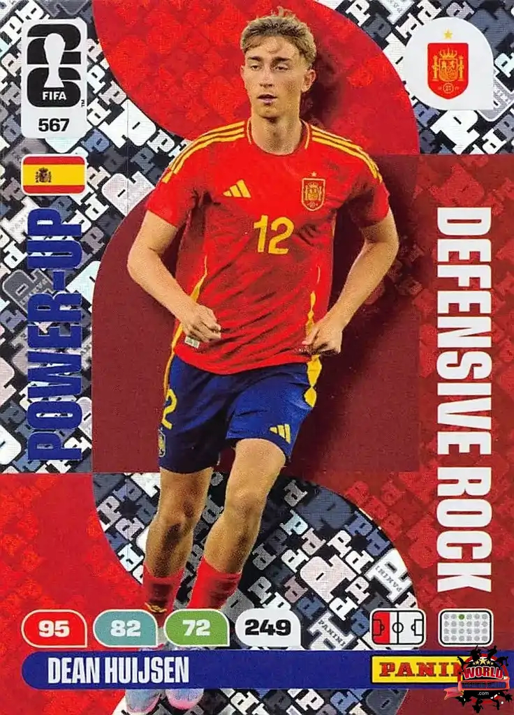 #567|Panini|Adrenlyn XL|FIFA World Cup|2026|Dean Huijsen|Defensive Rock