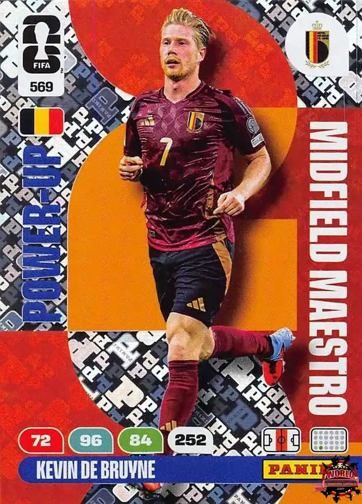 #569|Panini|Adrenlyn XL|FIFA World Cup|2026|Kevin De Bruyne|Midfield Maestro