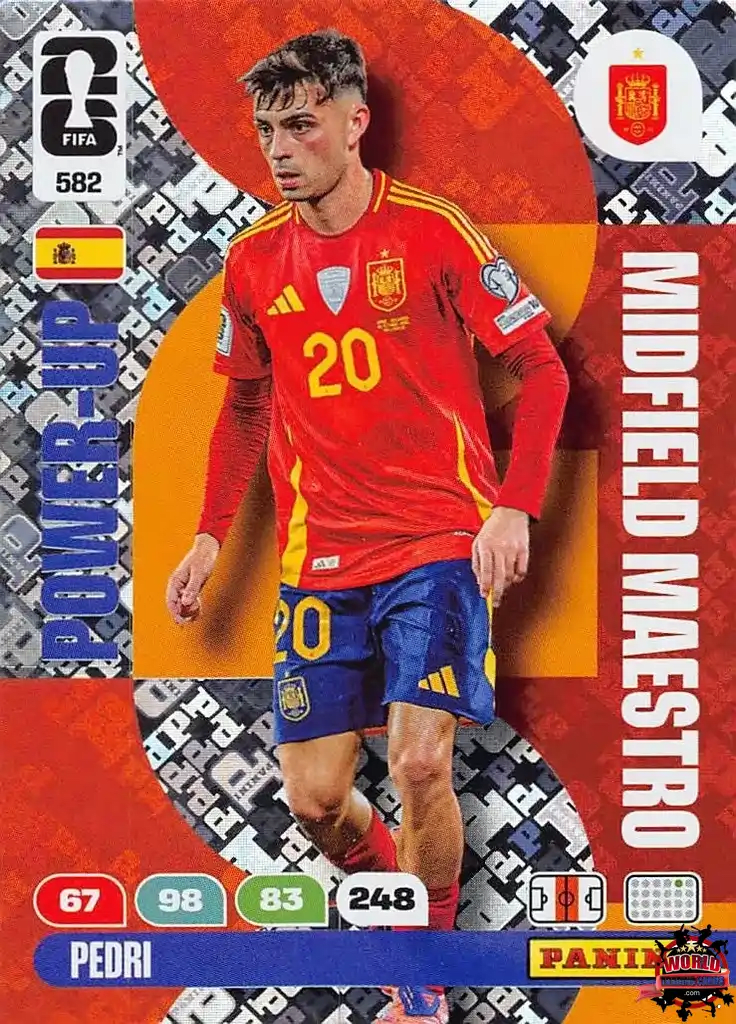 #582|Panini|Adrenlyn XL|FIFA World Cup|2026|Pedri|Midfield Maestro