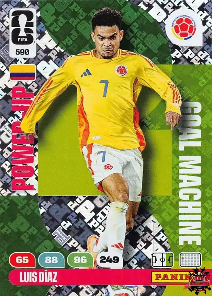#599|Panini|Adrenlyn XL|FIFA World Cup|2026|Luis Díaz|Goal Machine