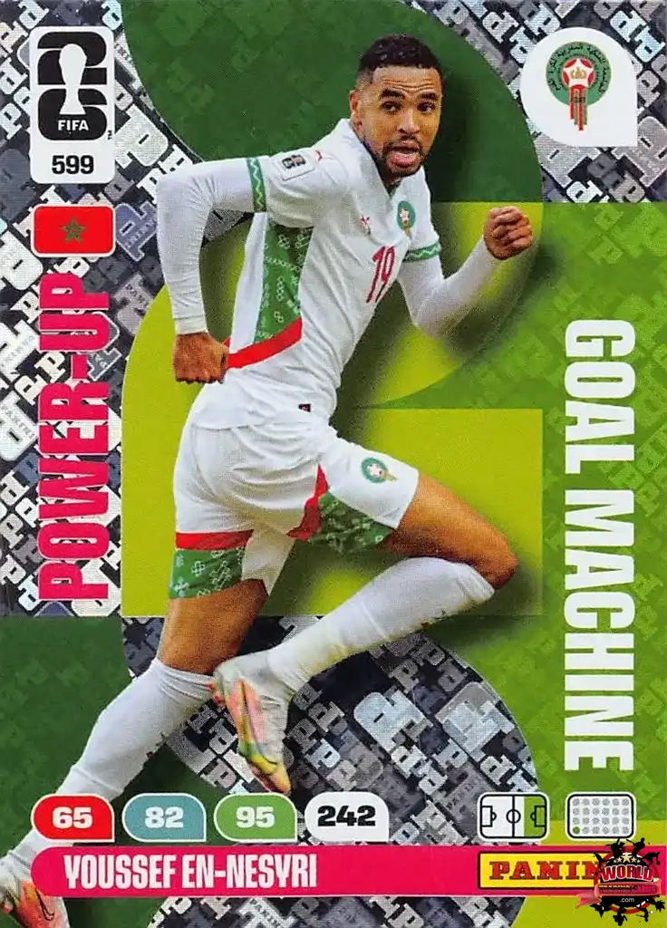 #599|Panini|Adrenlyn XL|FIFA World Cup|2026|Youssef En-Nesyri|Goal Machine