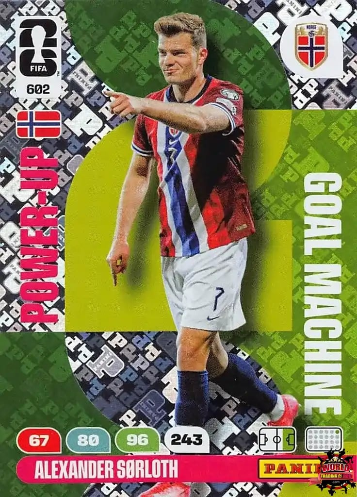 #602|Panini|Adrenlyn XL|FIFA World Cup|2026|Alexander Sorloth|Goal Machine