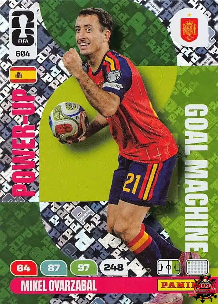 #604|Panini|Adrenlyn XL|FIFA World Cup|2026|Mikel Oyarzabal|Goal Machine