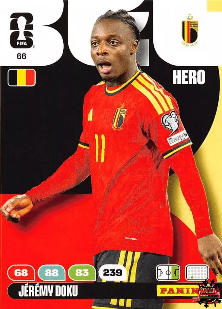 #066|Panini|Adrenlyn XL|FIFA World Cup|2026|Jeremy Doku |BASICO