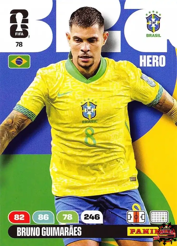 #078|Panini|Adrenlyn XL|FIFA World Cup|2026|Bruno Guimaraes |BASICO