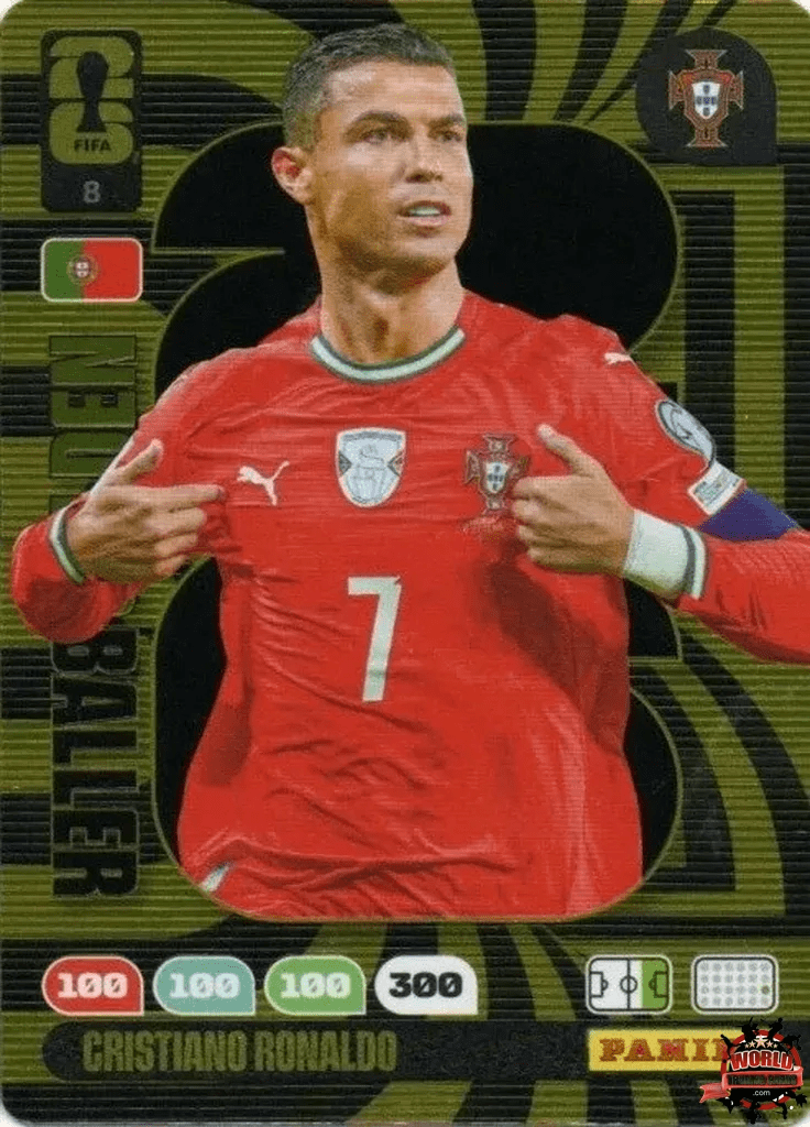 #008|Panini|Adrenlyn XL|FIFA World Cup|2026|Cristiano Ronaldo|Golden Baller