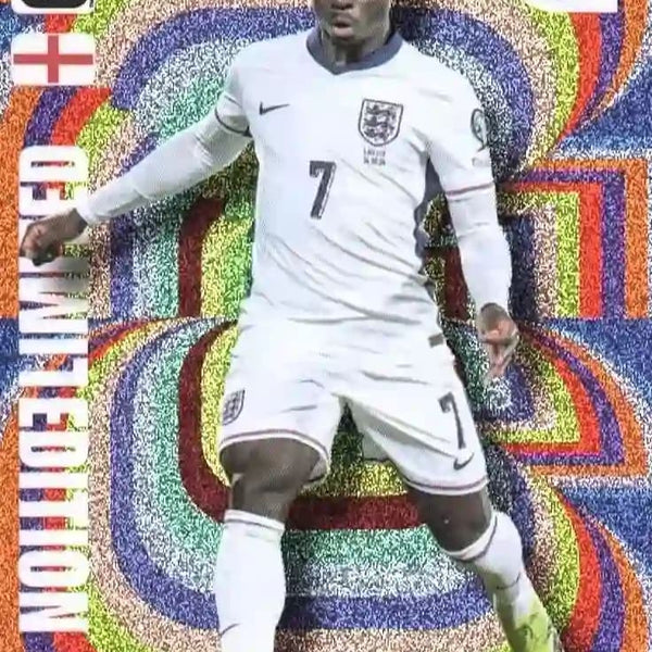 Cromo Trading Card Fútbol-Bukayo Saka-Inglaterra-Panini Adrenalyn