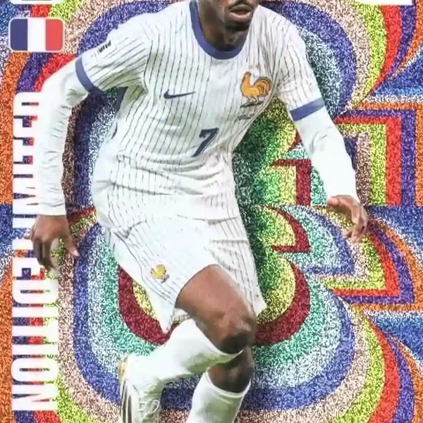 Cromo Trading Card Fútbol-Ousmane Dembelé-Francia-Panini Adrenalyn