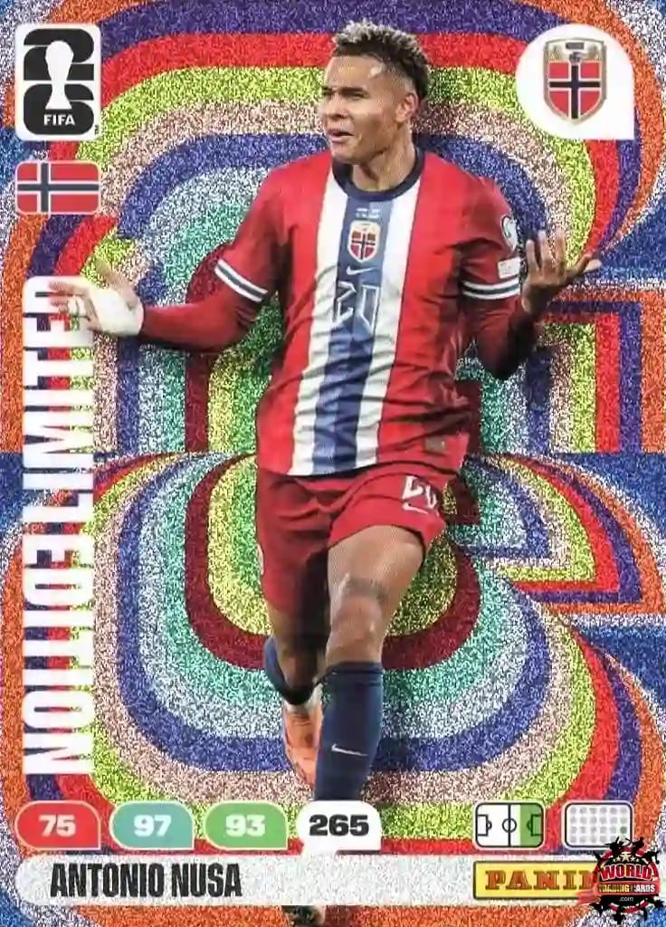 #LE58|Panini|Adrenlyn XL|FIFA World Cup|2026|Antonio Nusa|Limited Edition