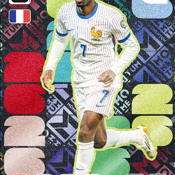 Cromo Trading Card Fútbol-Ousmane Dembélé-Francia-Panini Adrenalyn