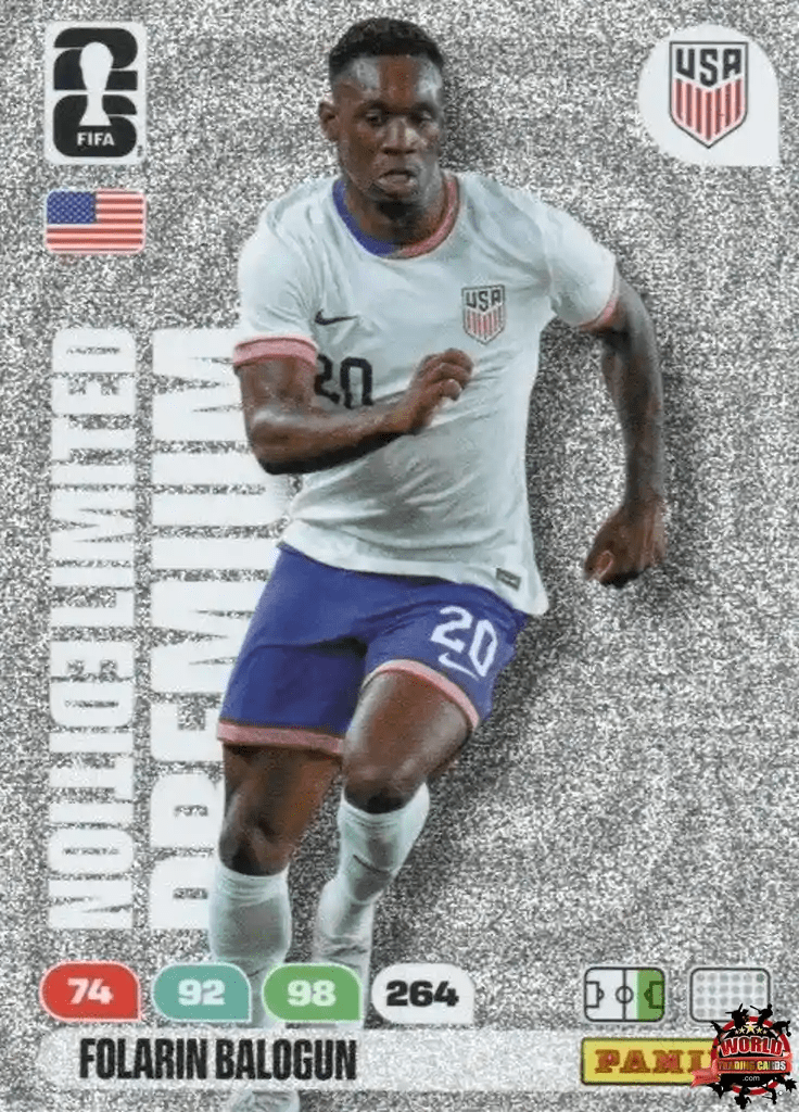 #PLE12|Panini|Adrenlyn XL|FIFA World Cup|2026|Folarin Balogun|Premium Limited Edition