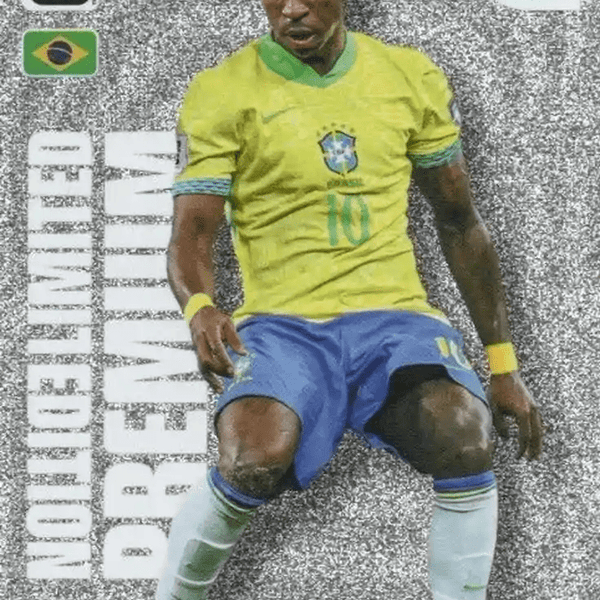 Cromo Trading Card Fútbol-Vinícius Junior-Brasil-Panini Adrenalyn