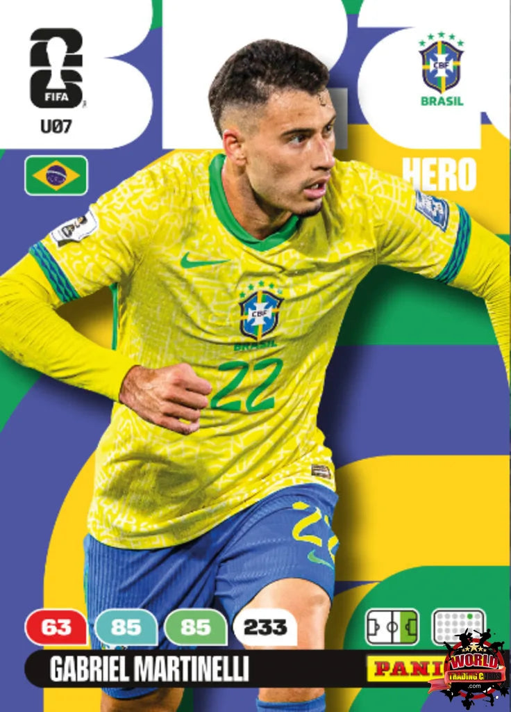 #U07|Panini|Adrenlyn XL|FIFA World Cup|2026|Gabriel Martinelli|Update