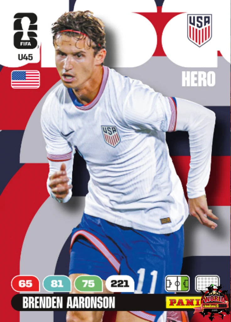 #U45|Panini|Adrenlyn XL|FIFA World Cup|2026|Brenden Aaronson|Update