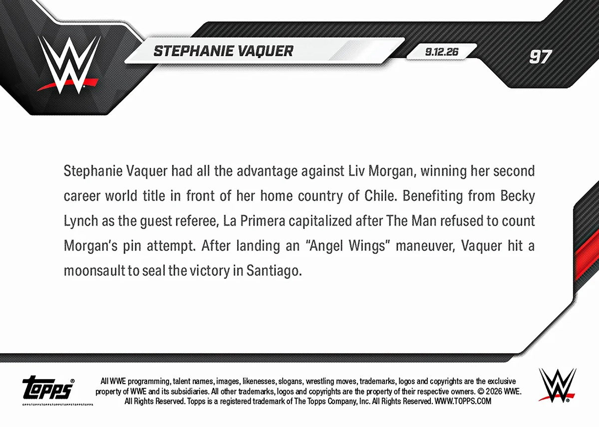 2026 | Topps | Now | WWE | #097 | Stephanie Vaquer | Base