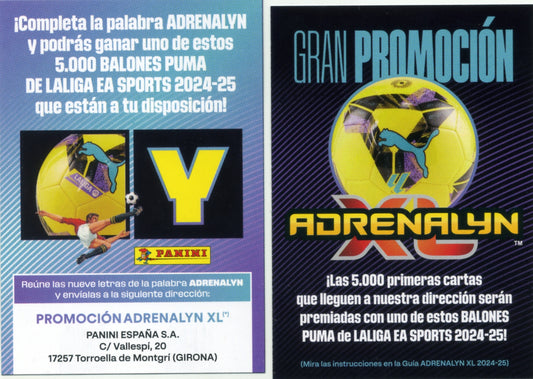 Panini Adrenalyn XL La Liga 2024/2025 - Letra Balón Liga - Letra "Y" - Cromo RAW