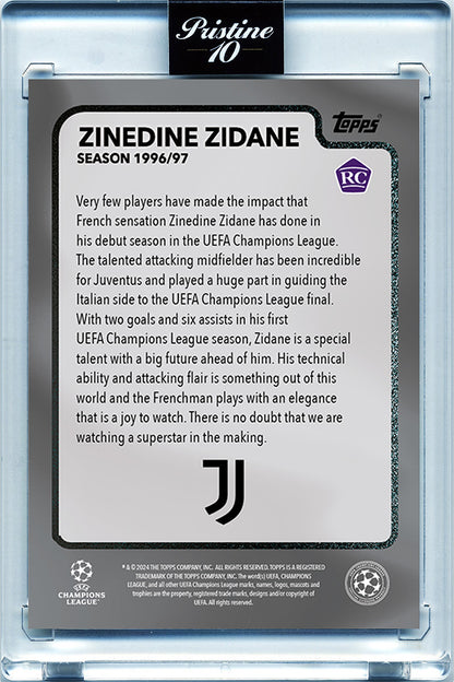 Zinedine Zidane - 2024 - Topps The Lost Rookie - World Trading Cards - Football Card - Pristine 10 Trading Cards