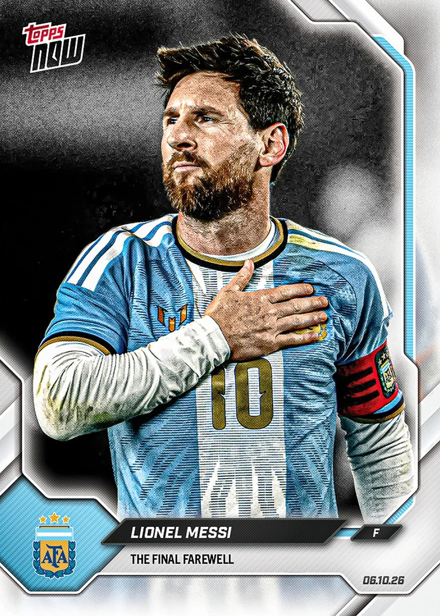 2026 | Topps | Now | Argentina | Lionel Messi  | Despedida Final | SOBRE PACK SELLADO (2 cartas) | Posibles Autos 1/1?